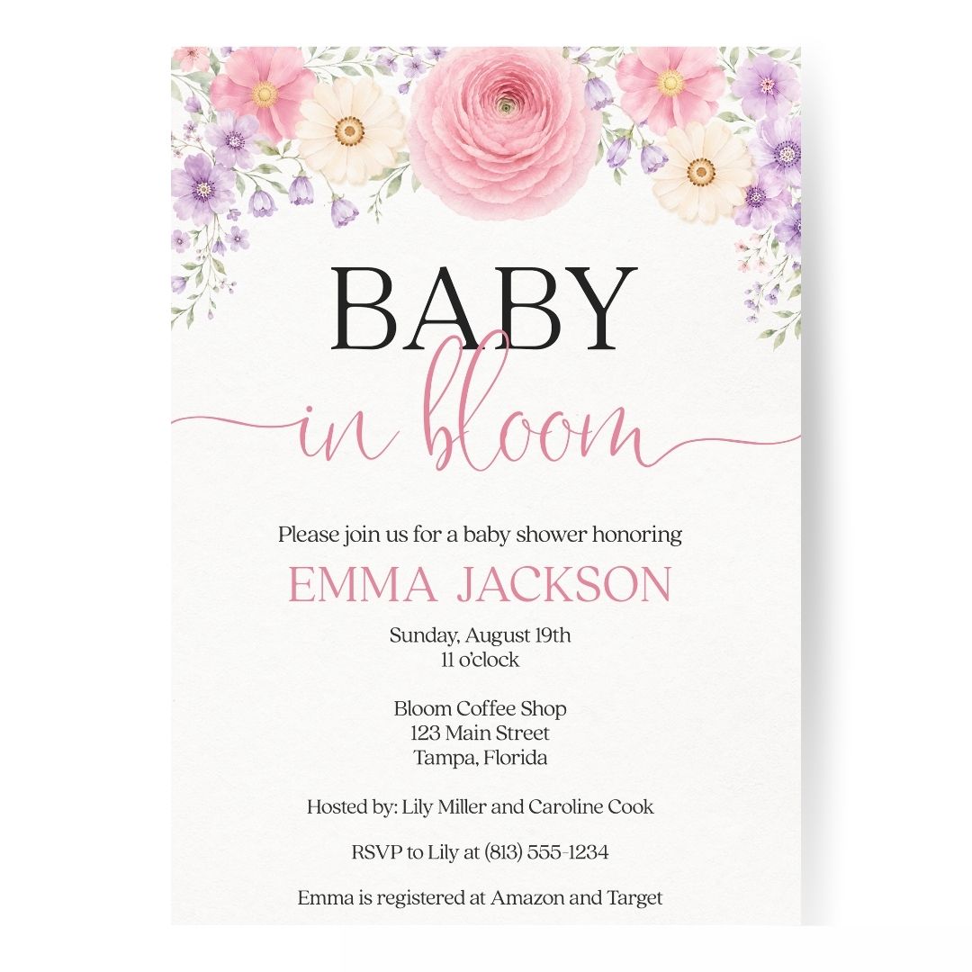 Baby in Bloom Invitation