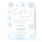 Little Snowflake Blue Baby Shower Invitation