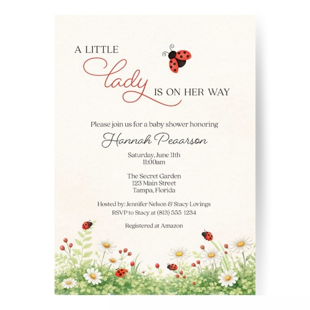 A Little Lady Baby Shower Invitation