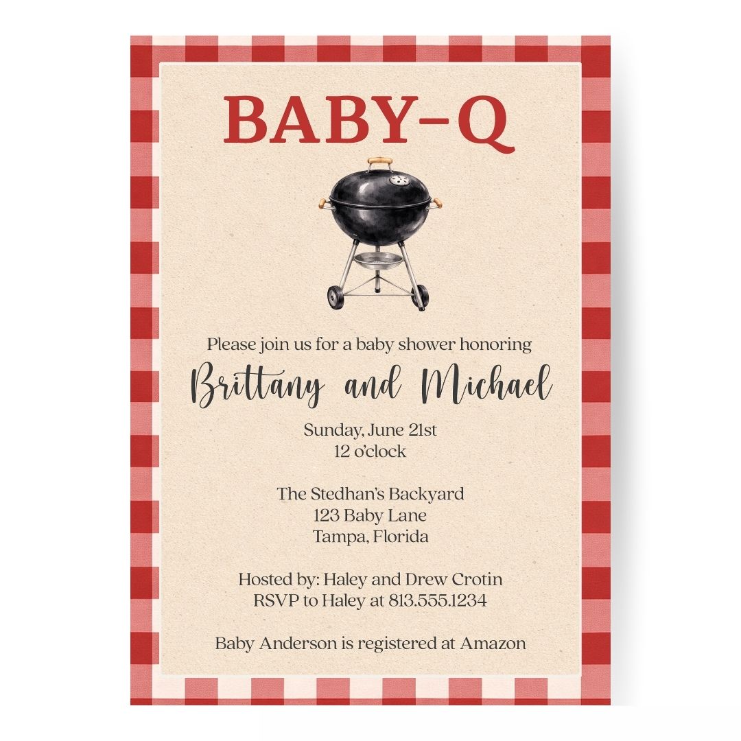 Baby-Q Baby Shower Invitation