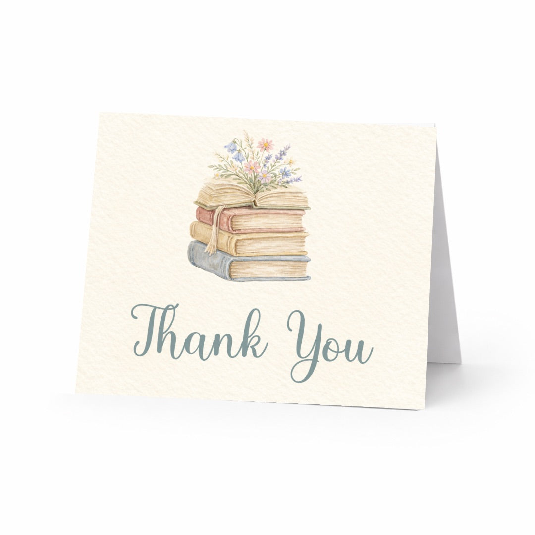 A New Chapter Baby Shower Thank You Card