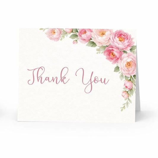 Peonies In Bloom Thank You Cards