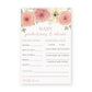 Baby Brunch Predictions and Advice Card
