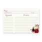Burgundy Blooms Recipe Cards