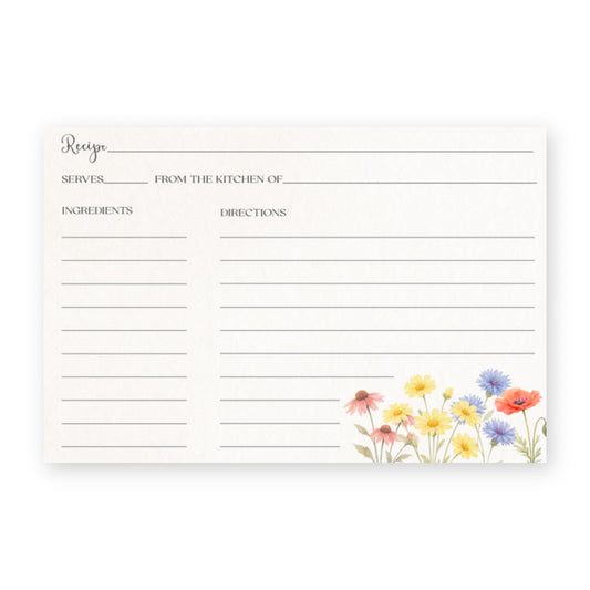Wildflower Recipe Card