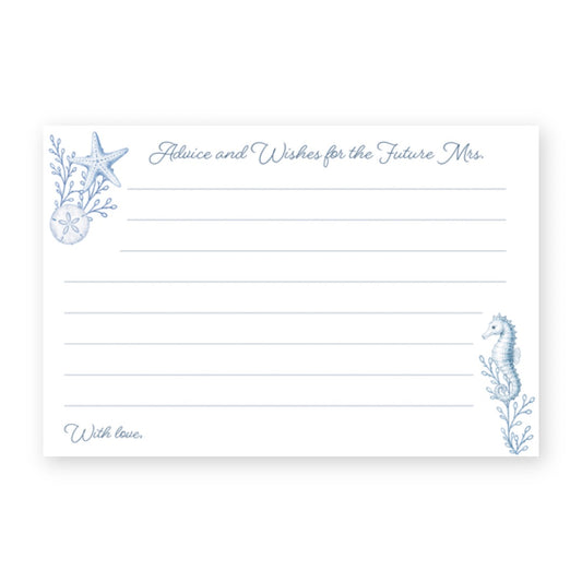 Coastal Bridal Advice Card