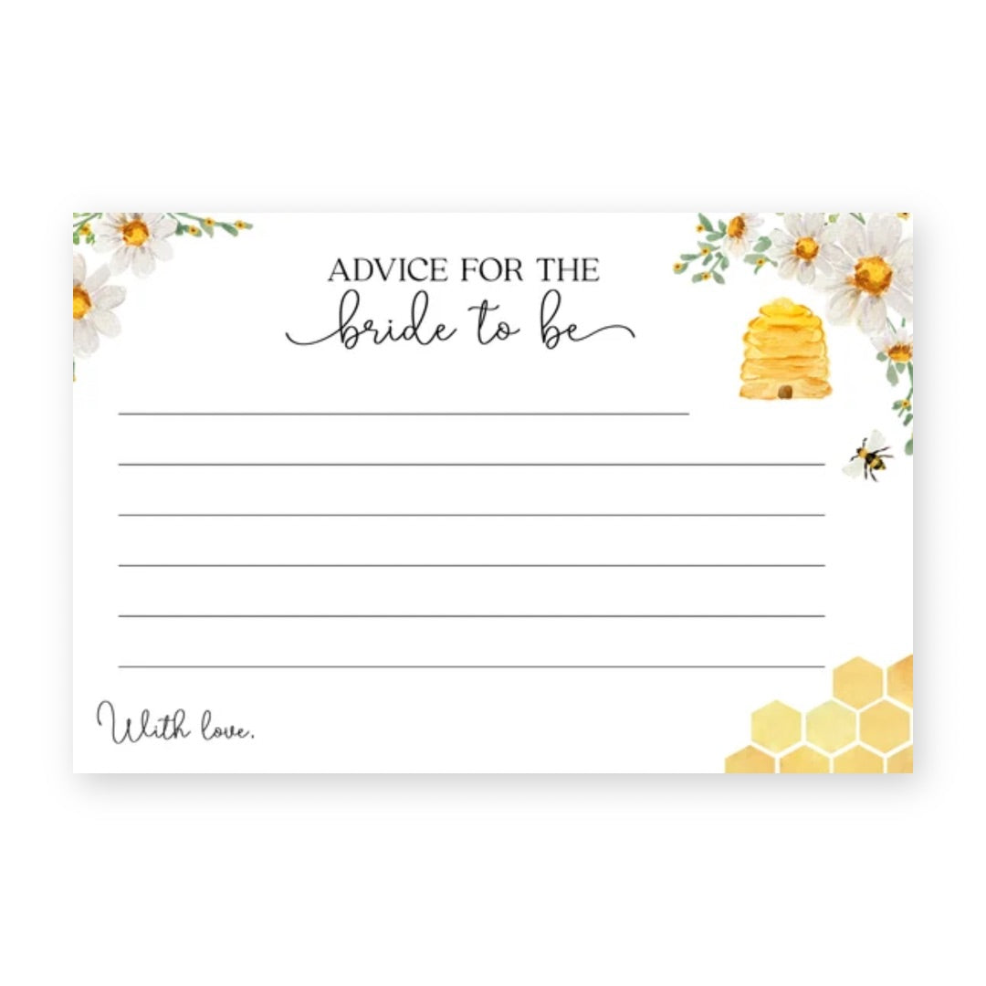 Bride to Bee Advice Card