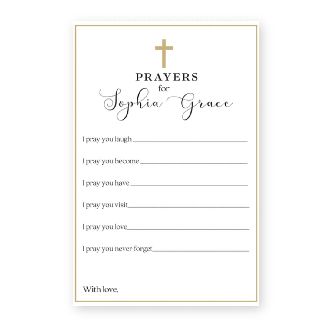 Christian Graduation Prayer Card