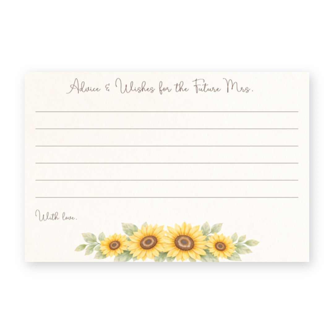 Sunflower Advice Card