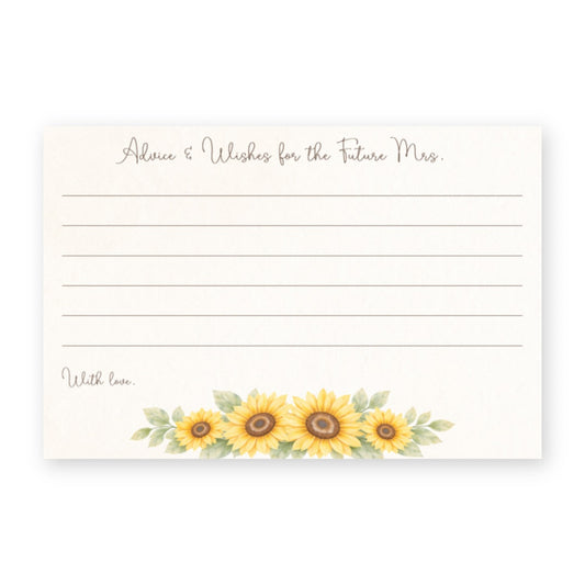 Sunflower Advice Card