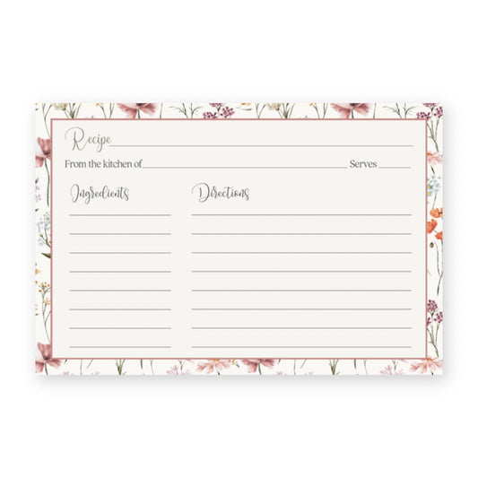Vintage Love Is In Bloom Recipe Card
