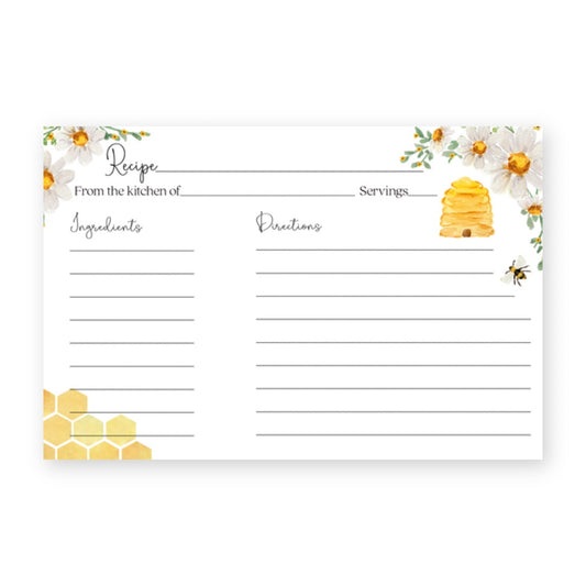 Bride to Bee Recipe Card