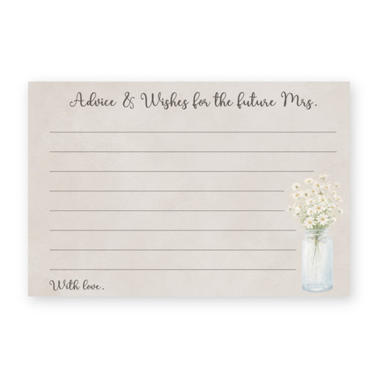 Country Mason Jar Advice Card