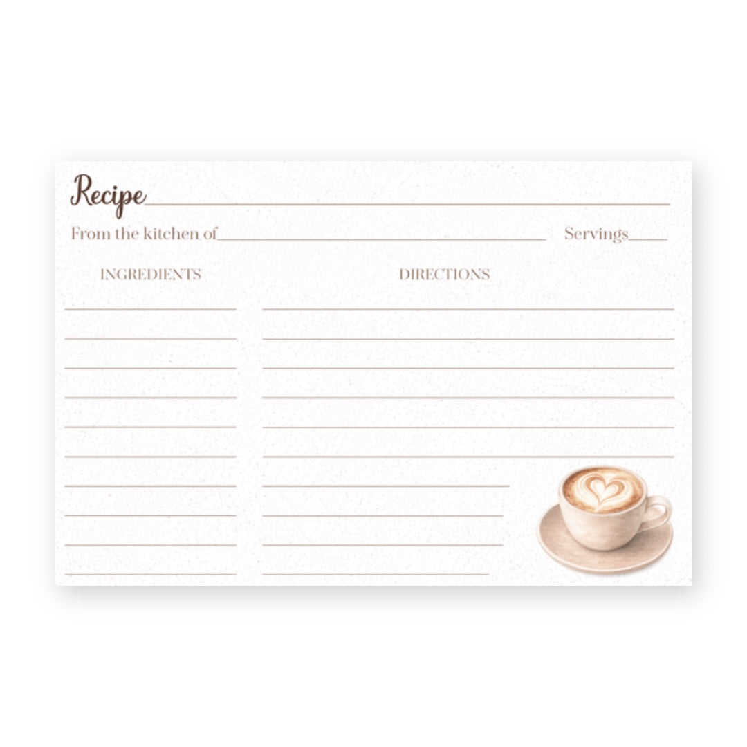 Love is Brewing Recipe Card