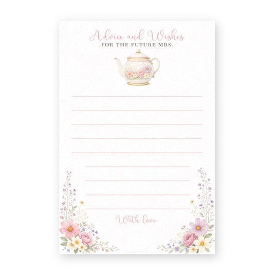 Garden Tea Party Advice Card