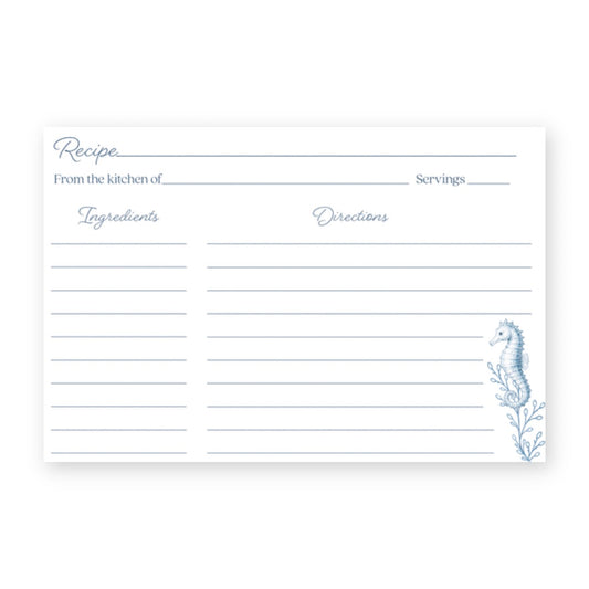 Coastal Bridal Shower Recipe Card