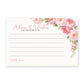 Peonies In Bloom Bridal Shower Advice Cards