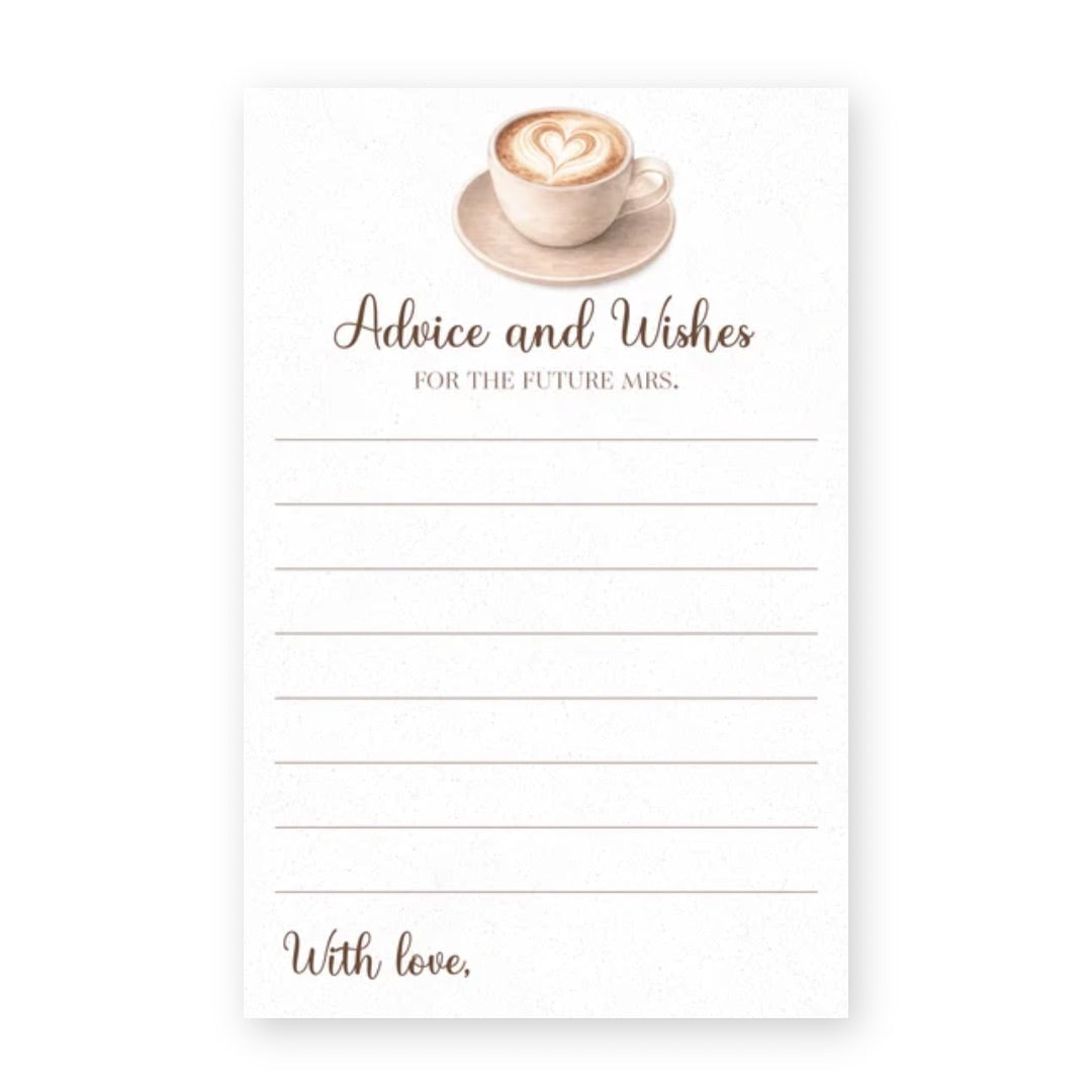 Love is Brewing Advice Card