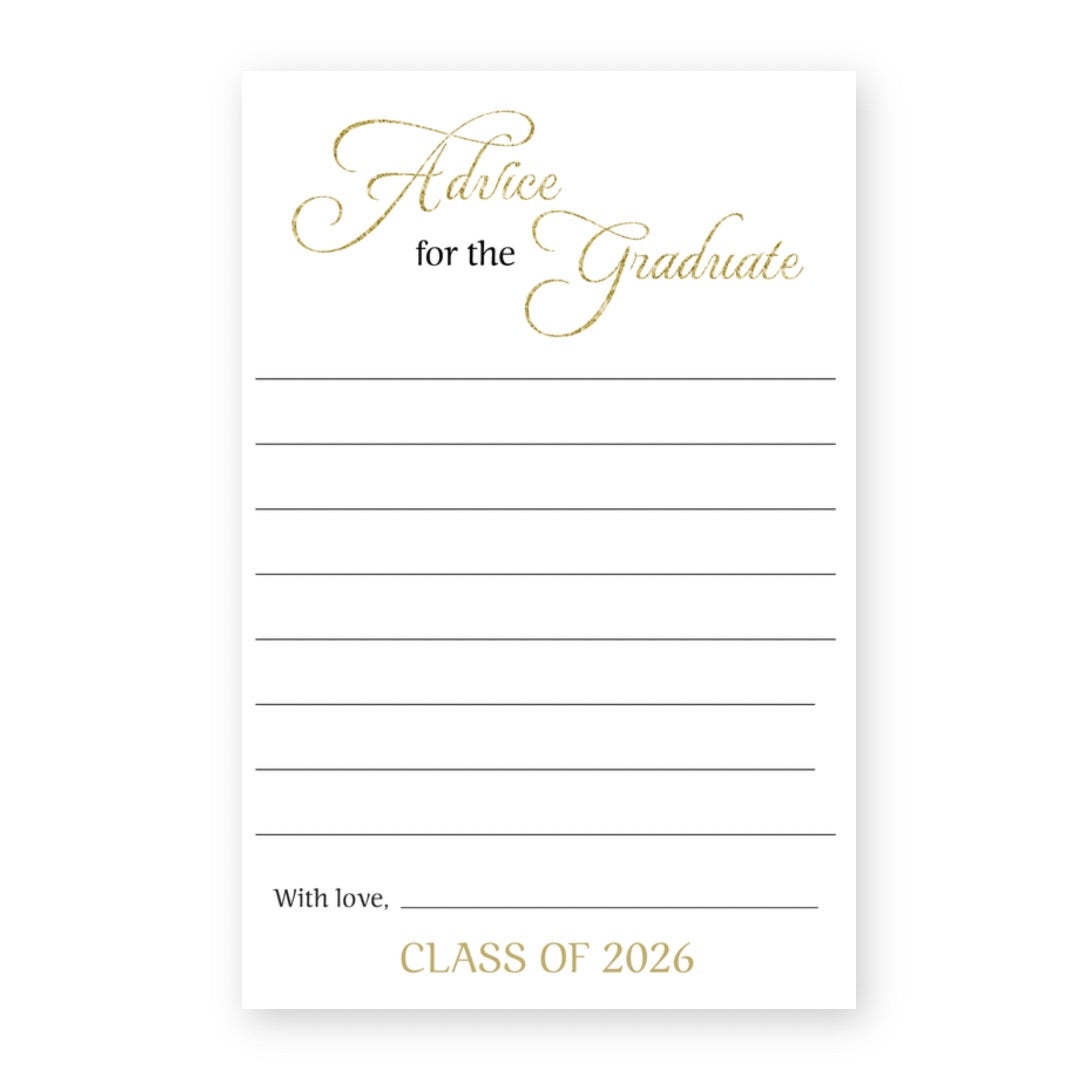 Cap & Confetti Graduation Advice Card