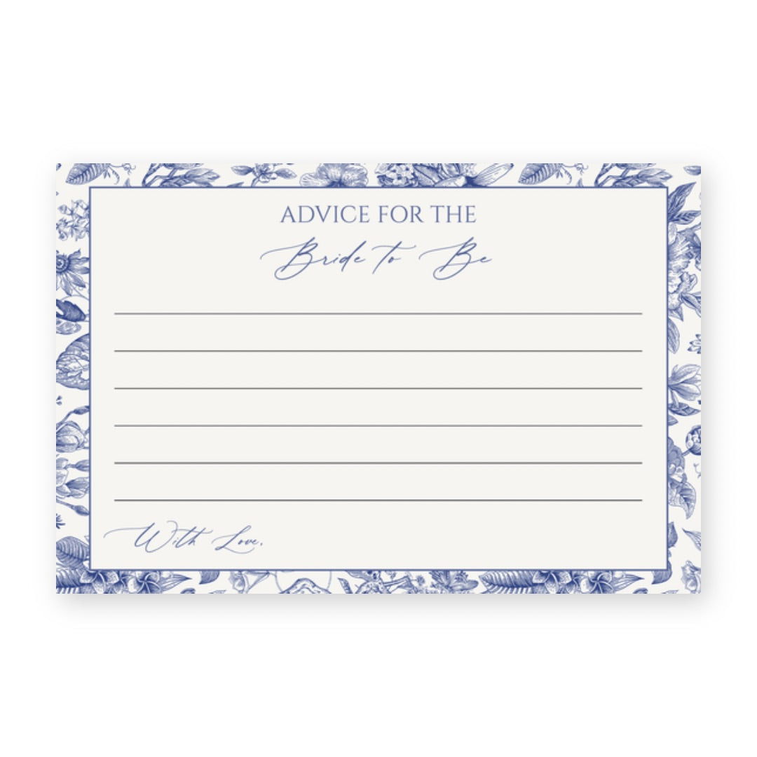 Something Blue Advice Card