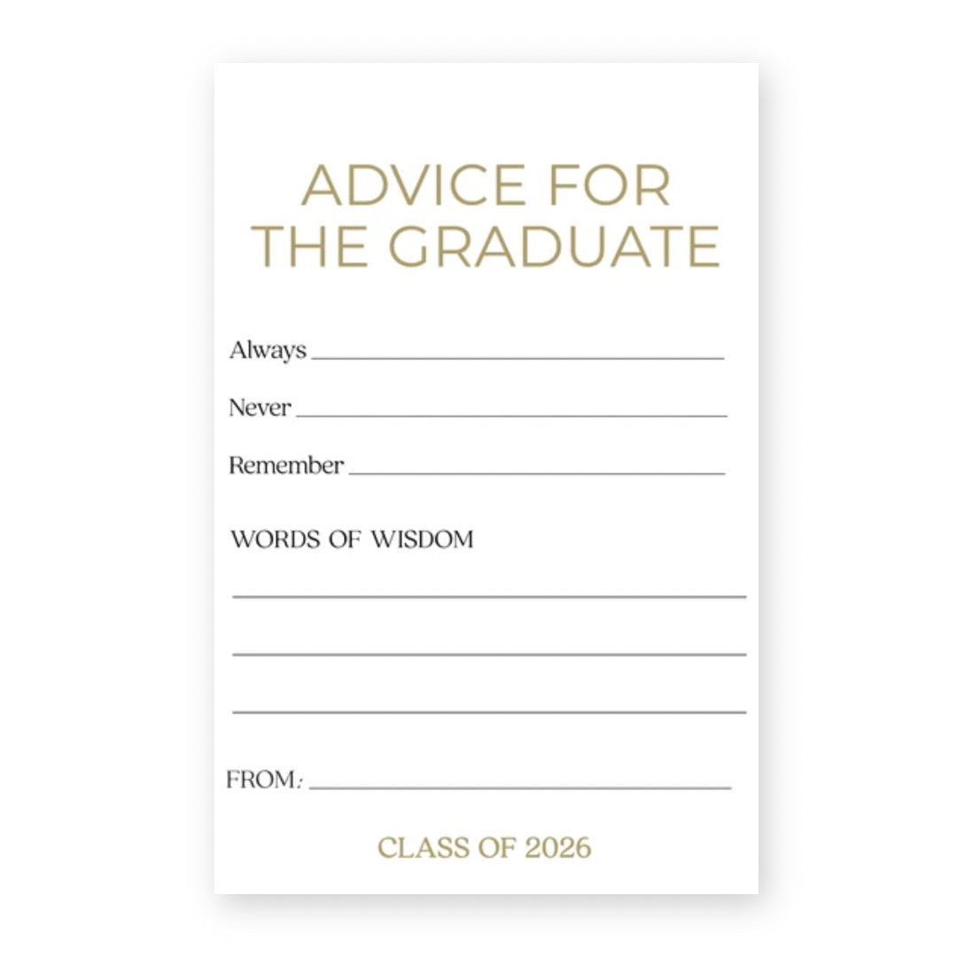 Modern Graduate Advice Card