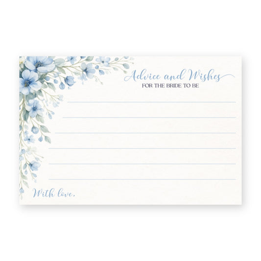 Blooming Corners Something Blue Advice Card