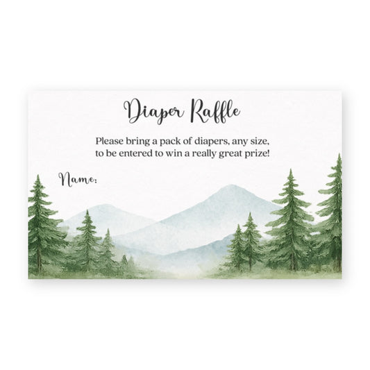 The Adventure Begins Diaper Raffle Ticket