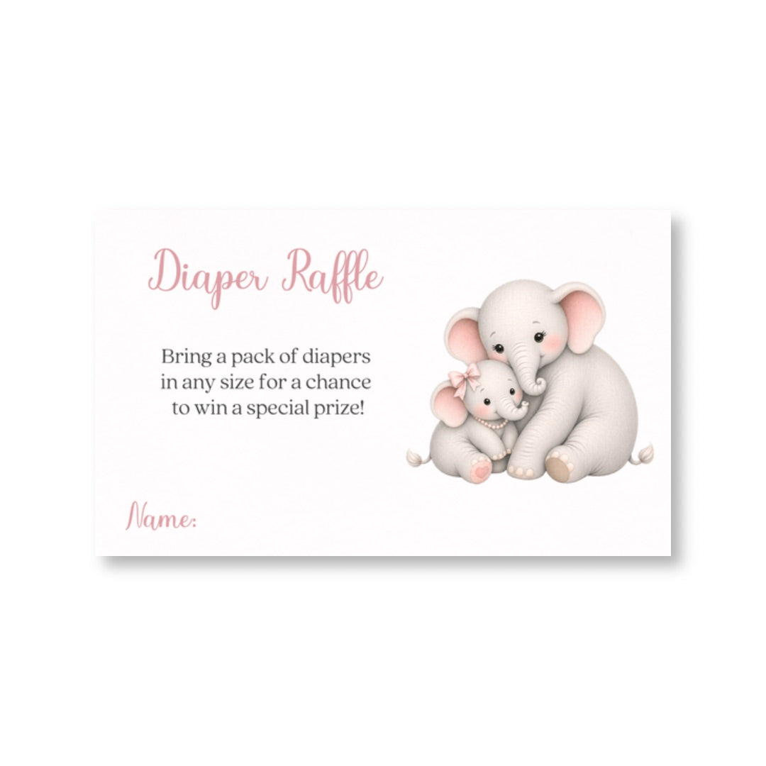 Little Peanut Girl Diaper Raffle Ticket