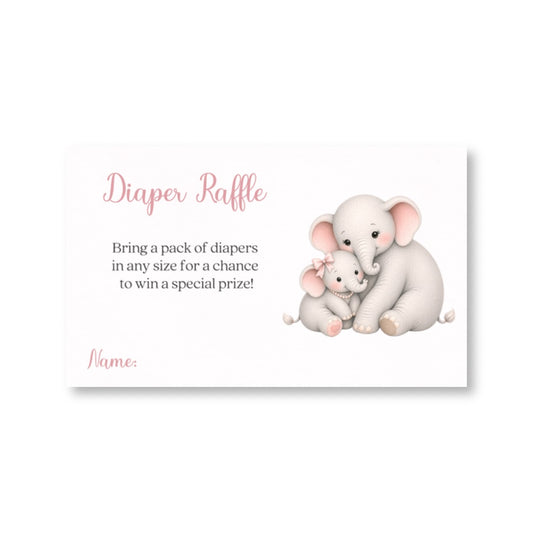 Little Peanut Girl Diaper Raffle Ticket