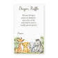 Jungle Safari Diaper Raffle Ticket