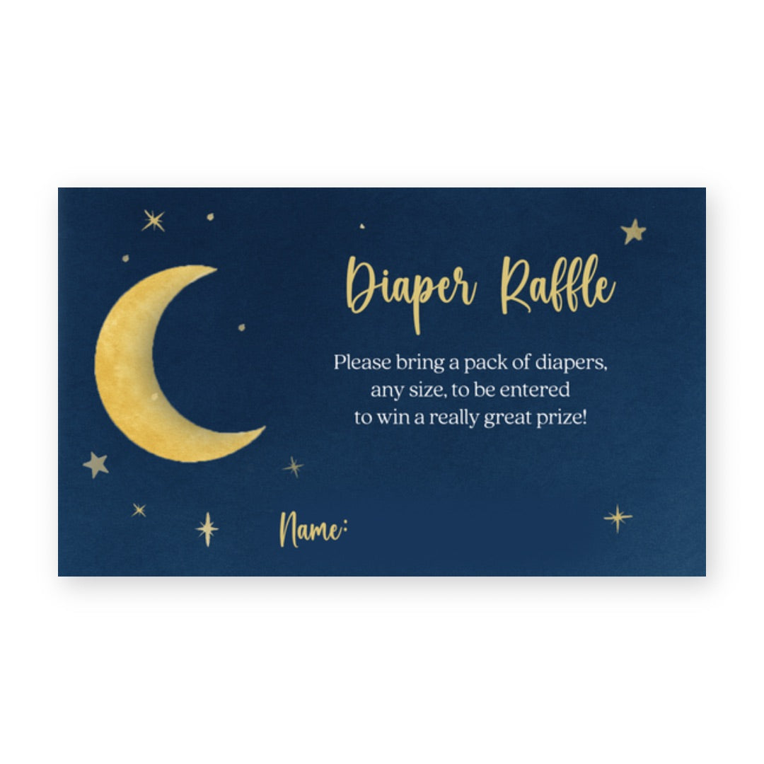 Over the Moon Diaper Raffle Ticket