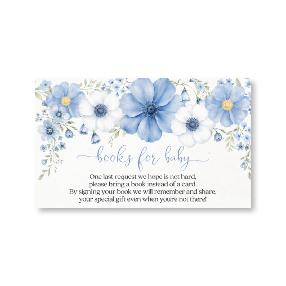 Baby in Bloom Boy Bring a Book Card