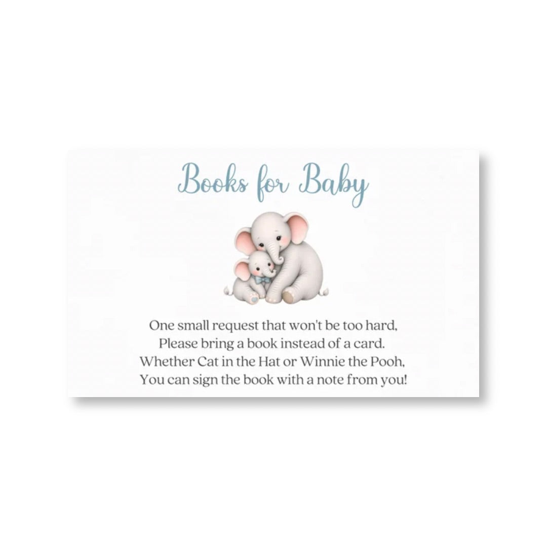 Little Peanut Boy Elephant Bring a Book Card