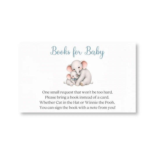Little Peanut Boy Elephant Bring a Book Card
