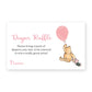 Winnie The Pooh Pink Balloon Diaper Raffle Ticket