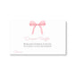 Pink Bow Baby Diaper Raffle Ticket
