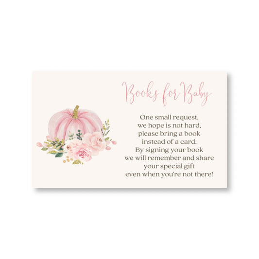 Painted Pumpkin Pink Bring a Book Card