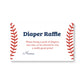 Baseball Baby Diaper Raffle Ticket