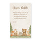 Woodland Animals Diaper Raffle Ticket