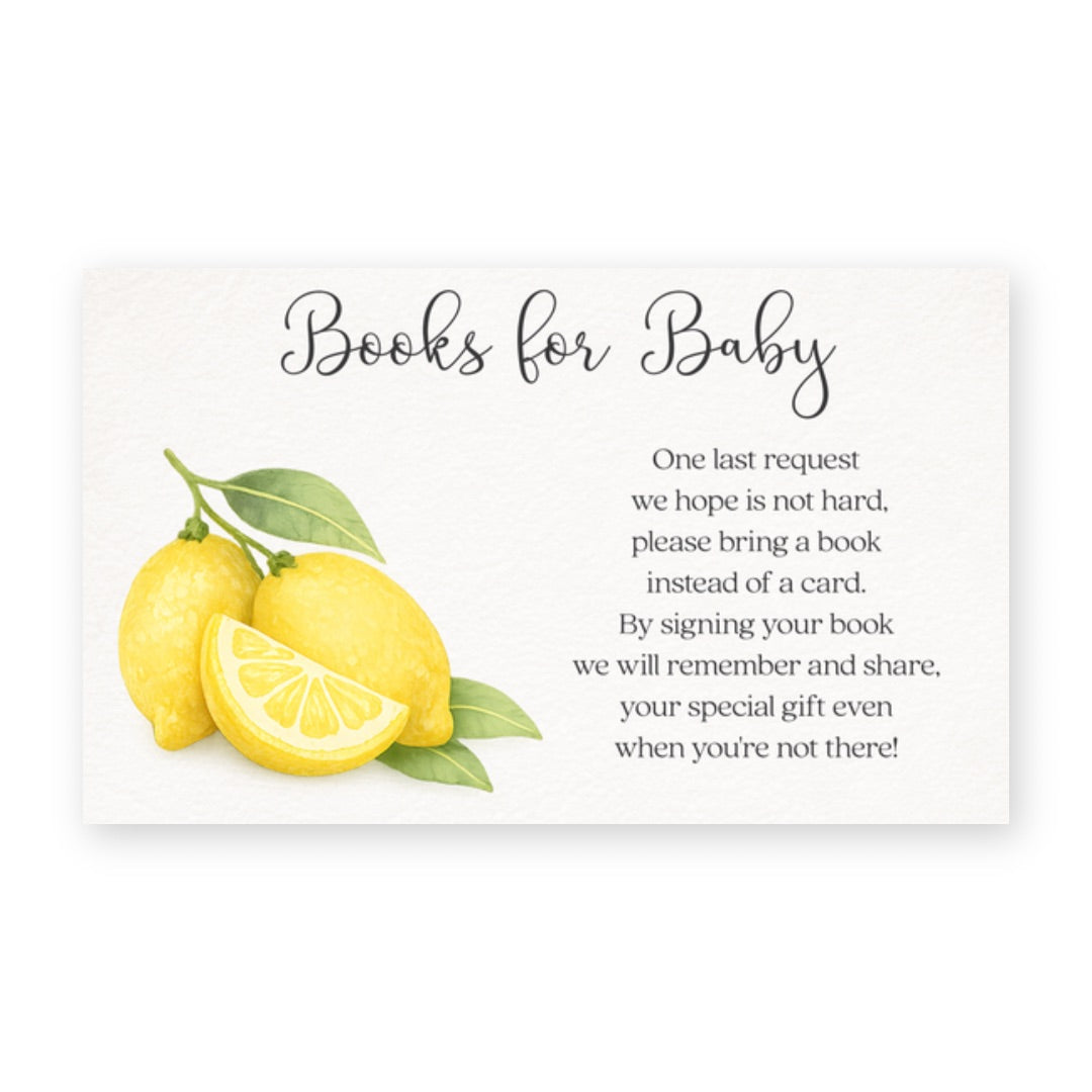 Lemon Baby Bring a Book Card