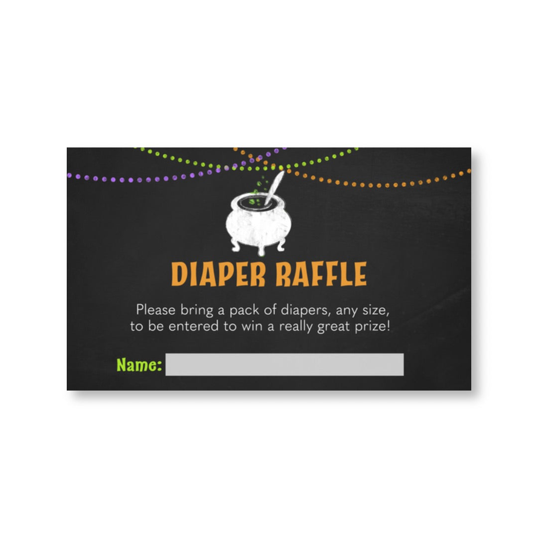 Baby Brewing Cauldron Diaper Raffle Ticket
