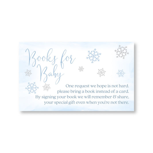 Little Snowflake Blue Bring a Book Card