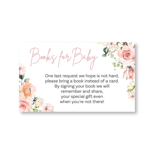 It's A Girl Floral Bring a Book Card