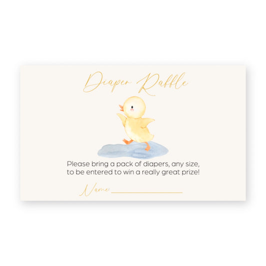 Little Duckling Diaper Raffle Ticket