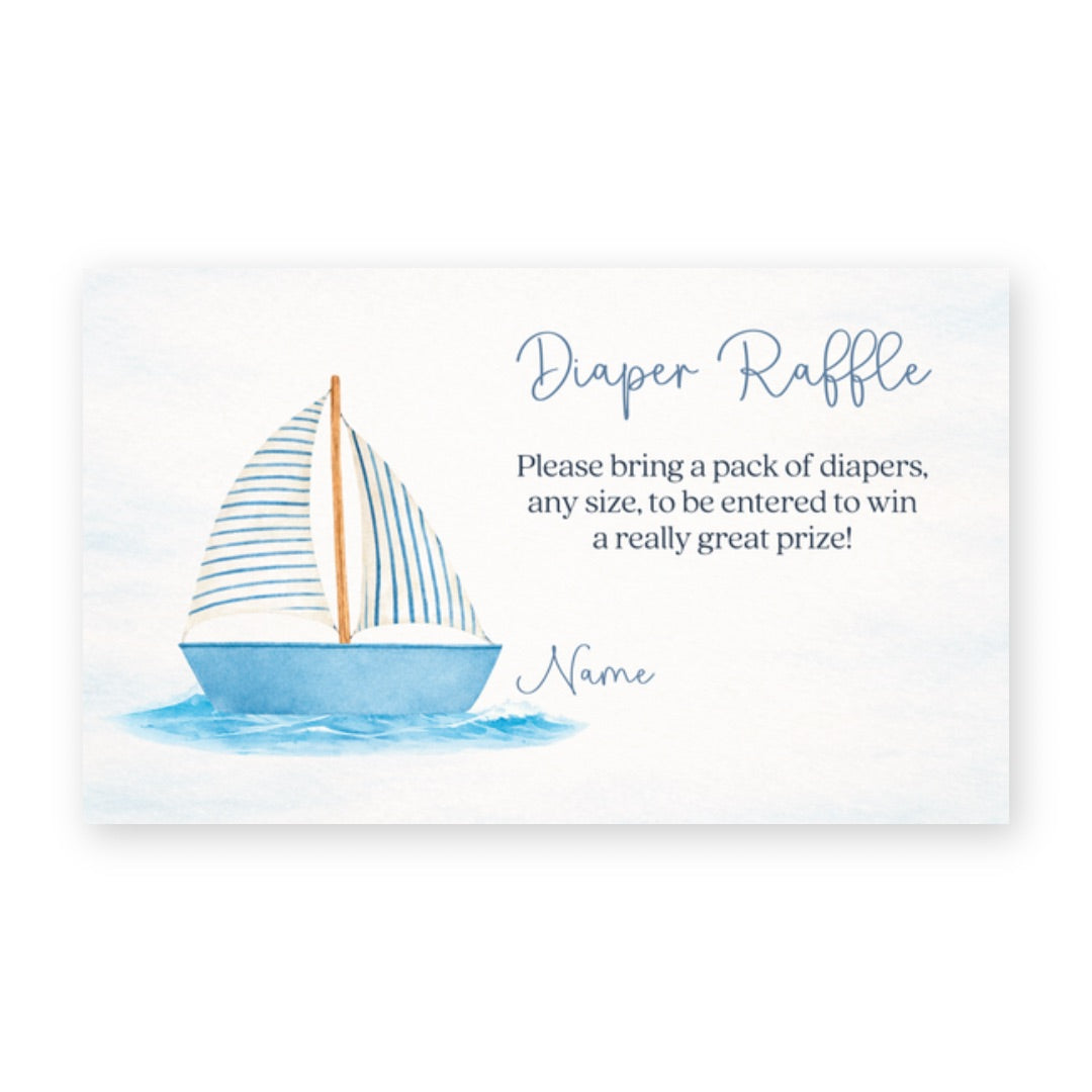 Baby on Board Diaper Raffle Ticket