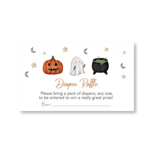 Little Boo Diaper Raffle Ticket (White Collection)
