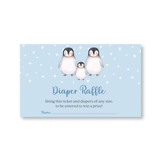 Penguin Diaper Raffle Ticket