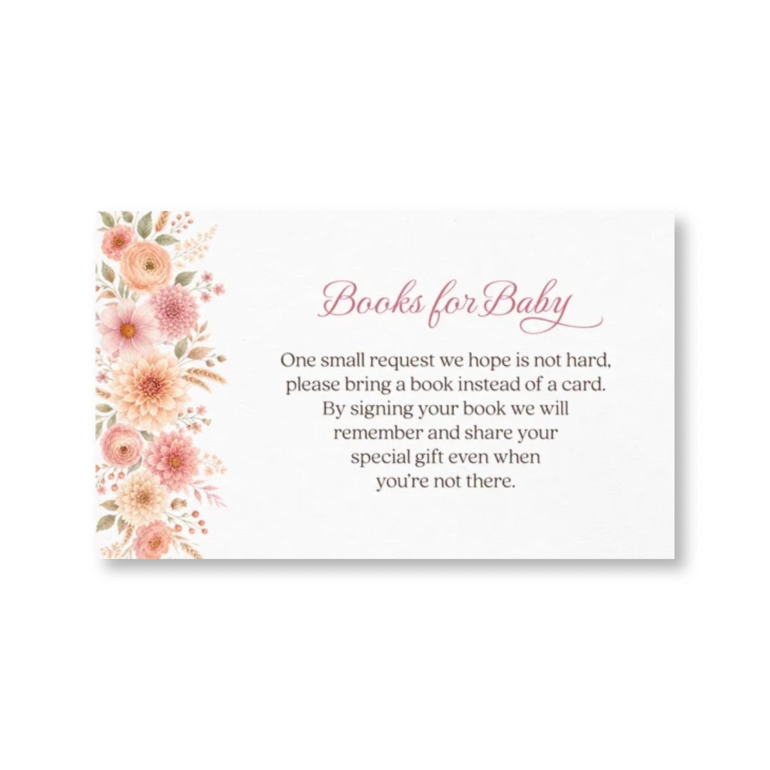 Autumn Baby in Bloom Bring a Book Card