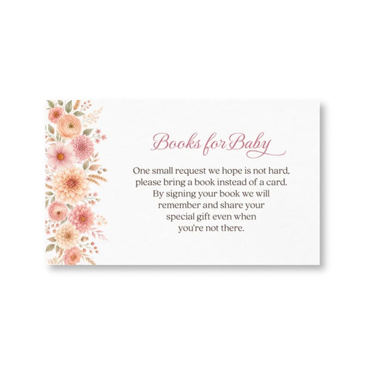 Autumn Baby in Bloom Bring a Book Card