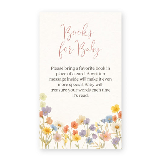 Wildflower Baby Bring a Book Card
